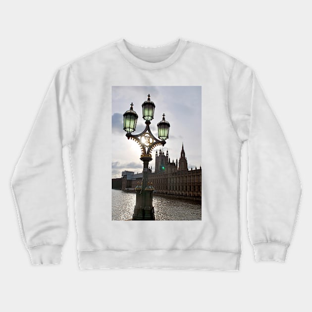 The Houses of Parliament Westminster Bridge London Crewneck Sweatshirt by AndyEvansPhotos